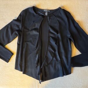 INC International Concepts Black Open Front Cardigan